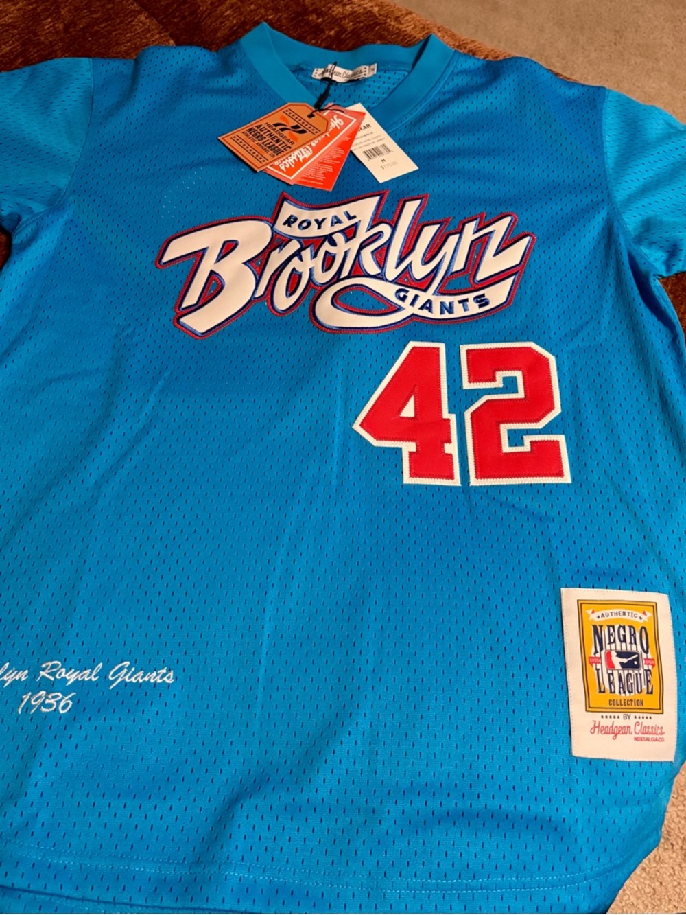 Brooklyn Giants Royal Blue #42 Men’s Jersey